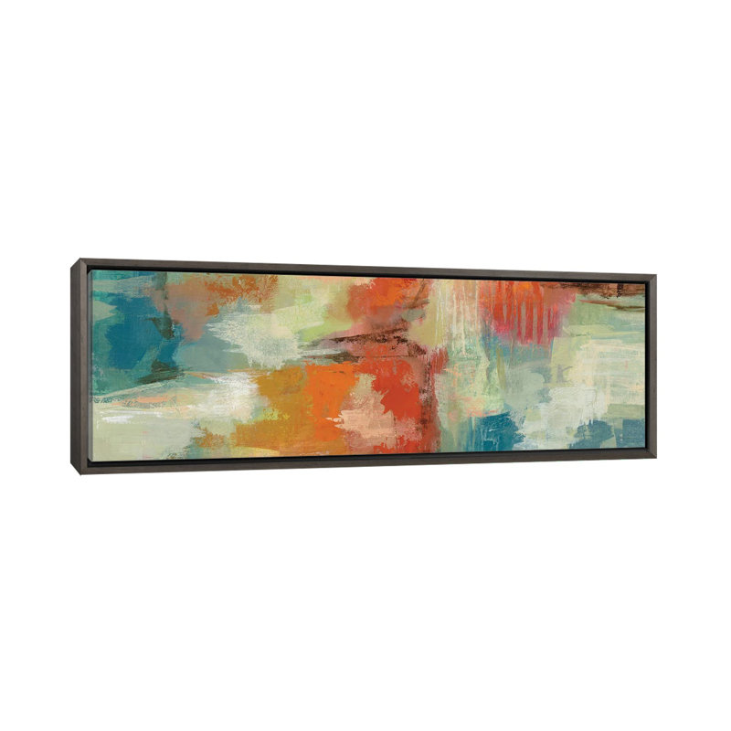 Coral Reef - reproduction d'art murale encadrée, H 16 po x l 48 po, Reproduction encadrée sans passe-partout, Gris