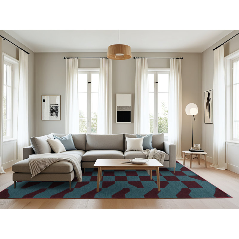 Tapis botanique lavable à la machine, Rectangle 8 pi x 12 pi
