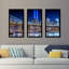 World Trade Center Lights over Manhattan - ensemble de 3 reproductions de photos sur acrylique-20445315
