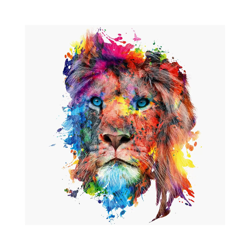 Lion by Riza Peker - Wrapped Canvas Print, 66.04 cm H x 66.04 cm W x 3.175 cm D