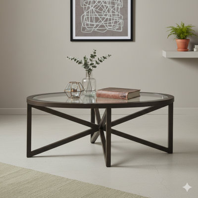 Table de cocktail moderne simple en verre, plateau en verre trempé avec base en bois massif, table de salon moderne avec terrasse en verre transparent
