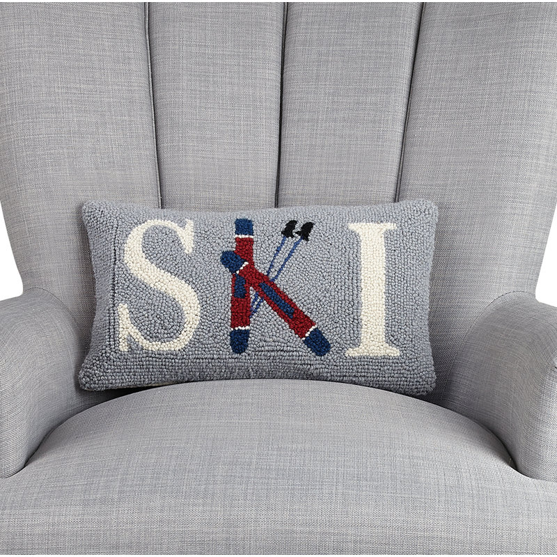 Coussin en laine Ski