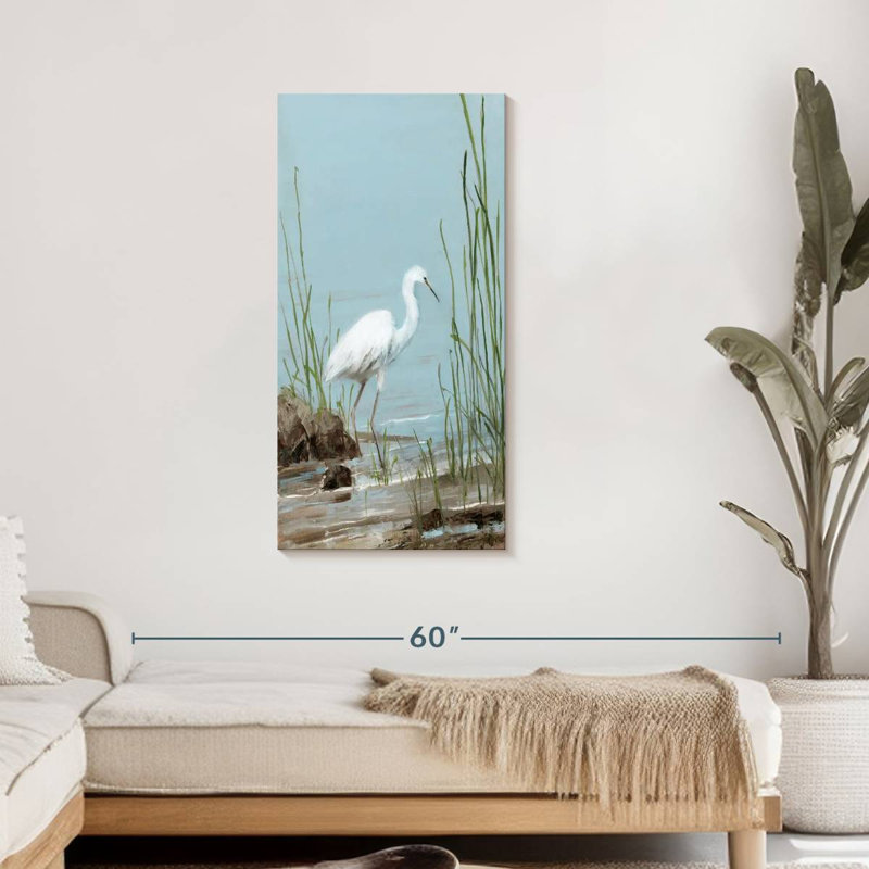 Aigrette de l'île Brampt I, H 42 po x l 21 po