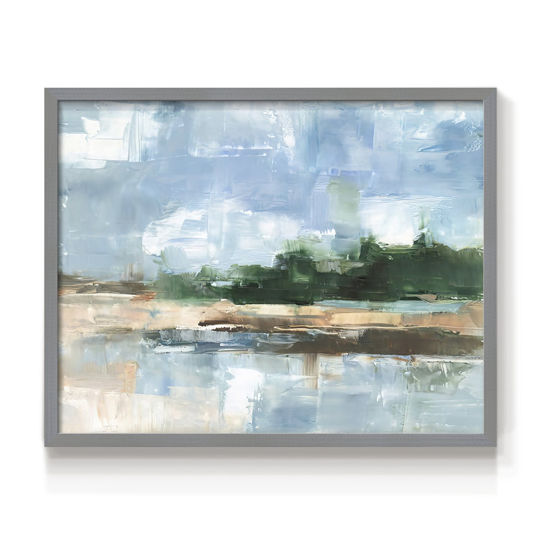 Tropical Shore I - reproduction encadrée - réarmable, Gris