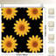 Rideau de douche jaune tournesol et noir pour salle de bain, 71 x 71-676530842
