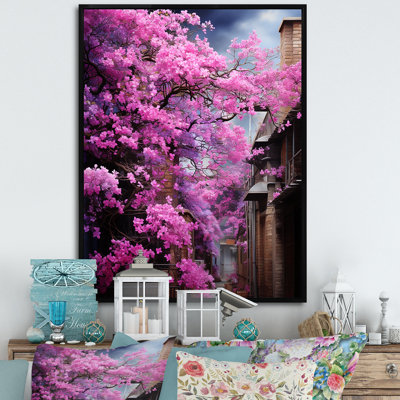 Pink Konini Tree Fuchsia II - Fuschia Wall Art