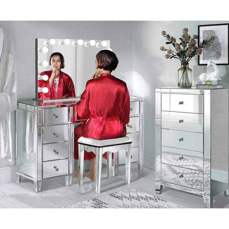 Ensemble coiffeuse et miroir Remerton