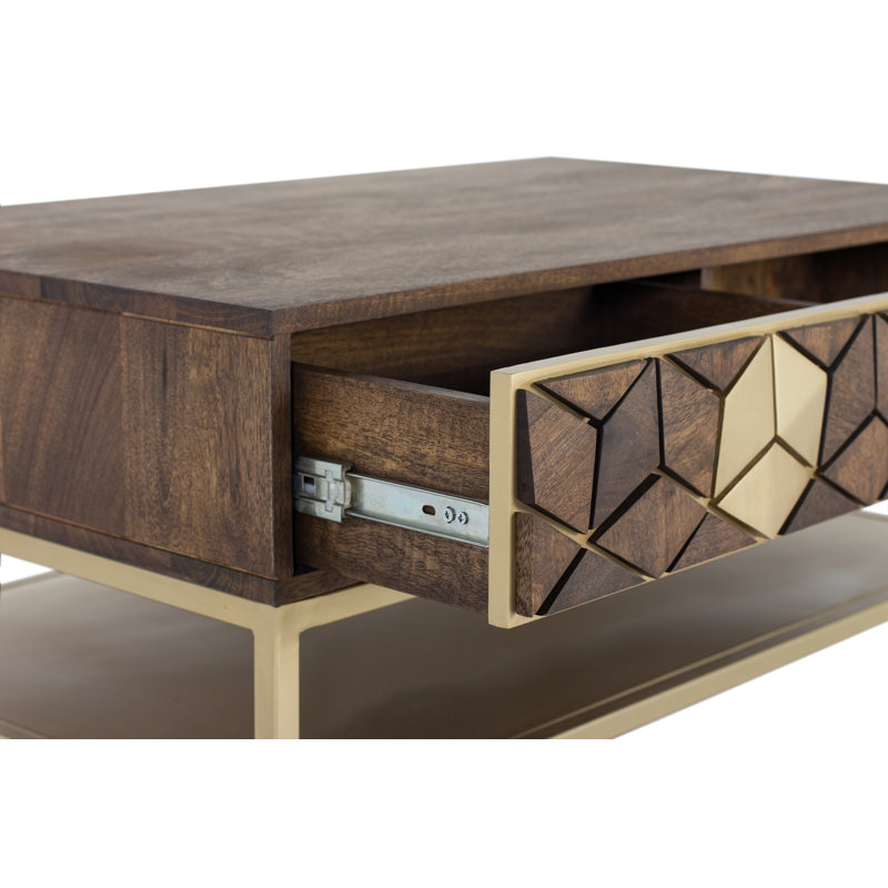 Aliou Four Leg Coffee Table with Storage