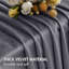 Grey Velvet Eyelet Curtains Room Darkening Window Panels Soft Touch Pair-1597211981