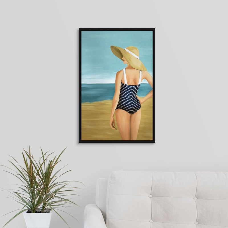 « sud-est beauté ii », peinture sur toile, H 25,7 po x l 17,7 po x P 1,75 po, Cadre flottant noir