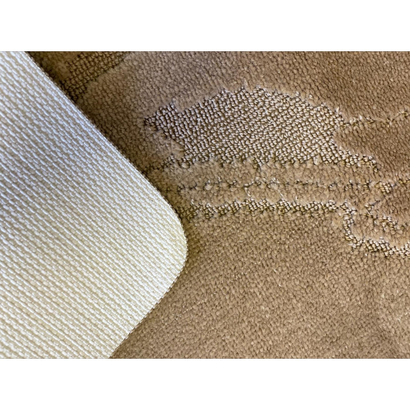 Madeline Non-Slip Non-slip Bath Mat And Pedestal Mat, Beige
