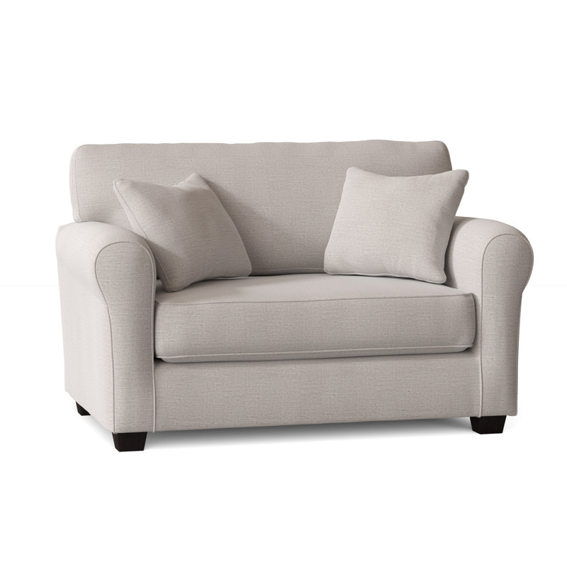 Shannon Upholstered 56'' Sleeper Sofa, Espresso, Cloud