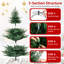  Arbre de Noël artificiel articulé 7 pi avec embouts de branches mixtes en PVC et PE 7 pi 7 pi-932892636