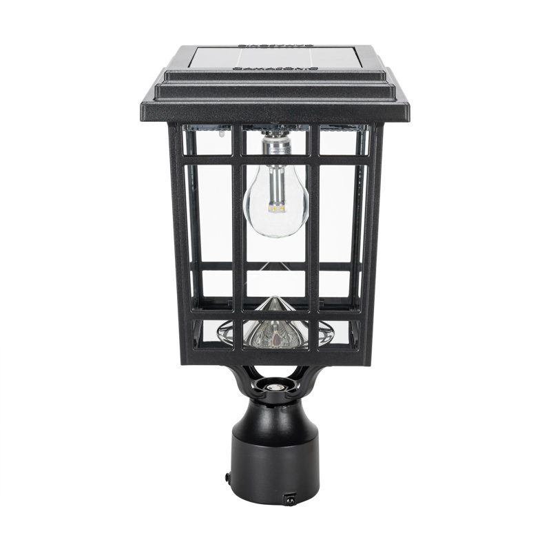 Grand Prairie Bulb Solar Light – Wall/Pier/3” Fitter Mounts – Black