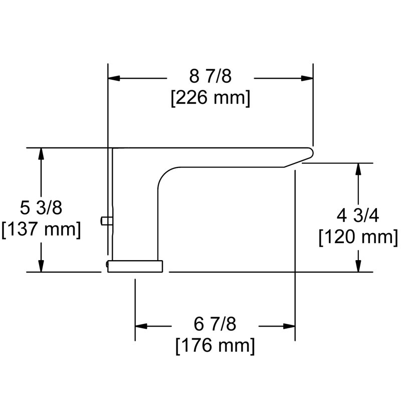 Fresk 3-Hole Deck Mount Tub Filler Trim, Chrome