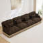Canapé 131 places confortable en chenille à imprimé léopard de 131 po, bord à pampille délicat, canapé modulaire à la mode moderne, conception de fond ergonomique, assemblage facile, siège profond pour le salon