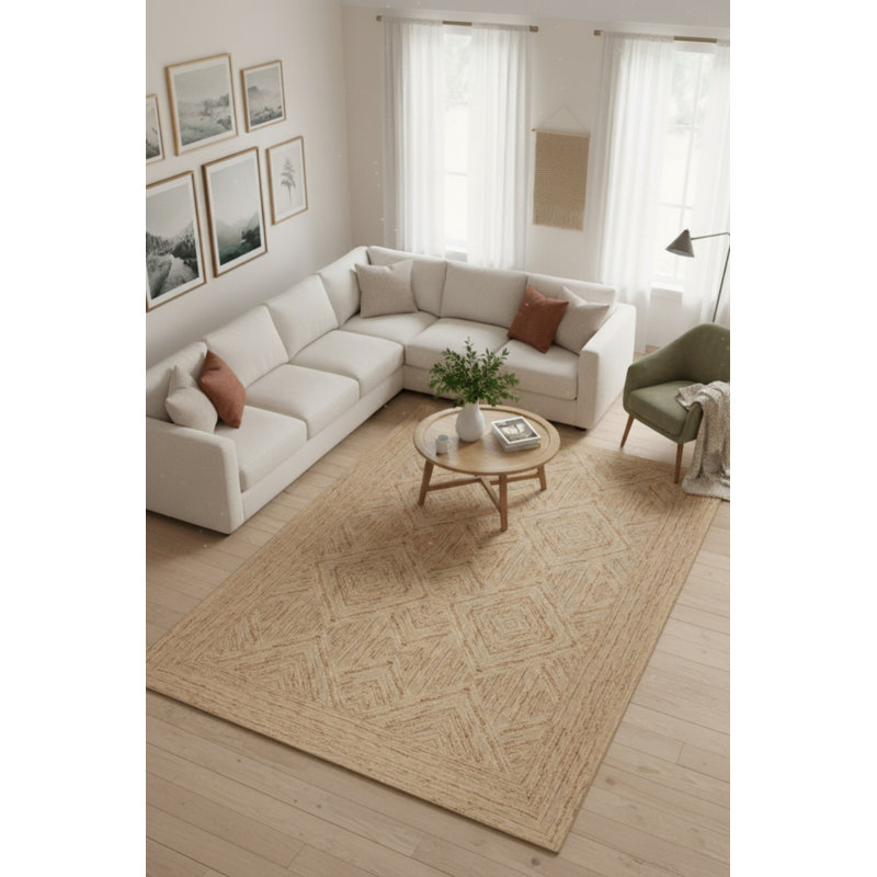 Tapis en chenille Heileman Brown, Tapis de couloir 2 pi 6 po x 7 pi 7 po