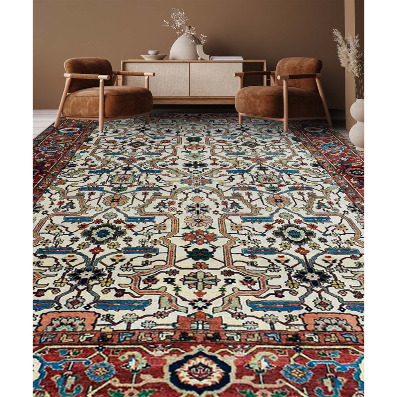 Wool Area Rug, Rectangle 6' x 9'