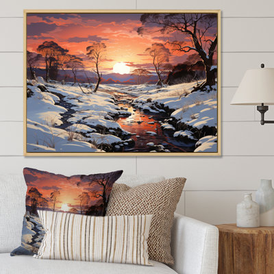 «Winter Winter Dusk», impression d'art sur toile
