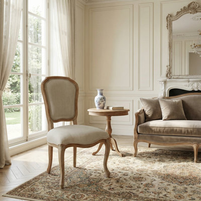 Farmhouse  Side Linen Chair