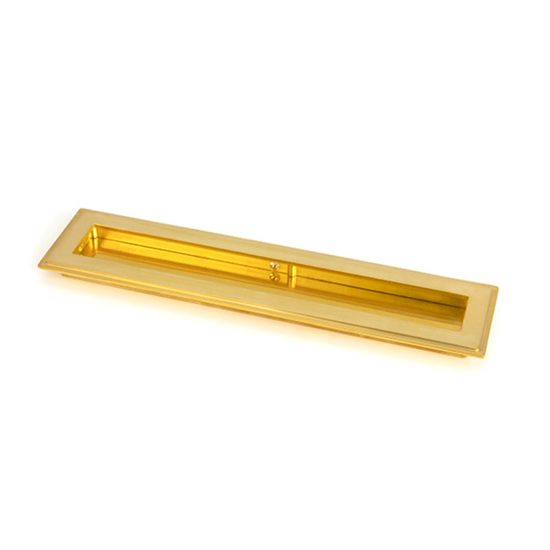 Recessed Handle, Polished Brass, 22 cm