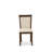5-Pc Dining Set Consist of a Square Dining Table and 4 Upholstered chairs - Antique Walnut finish