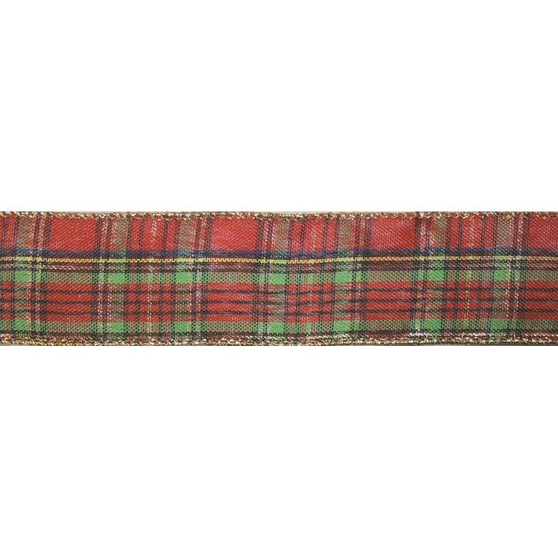Ruban écossais, Rouge / vert
