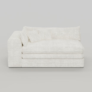 Modern High Rebound Density Sponge Cloud Chaise Boneless Compression Sofa For Lounge Living Room
