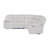U6026 White Laf Sectional With Led-1176156836