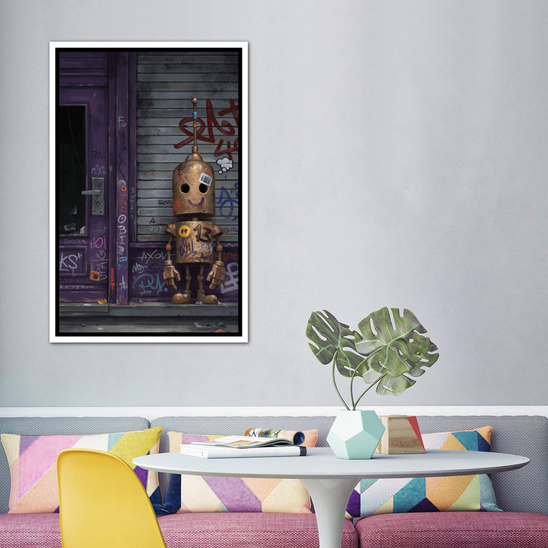 «Empathy» par Matt Dixon - impression d'art graphique, H 60 po x l 40po x P 1,5 po, Toile blanche encadrée