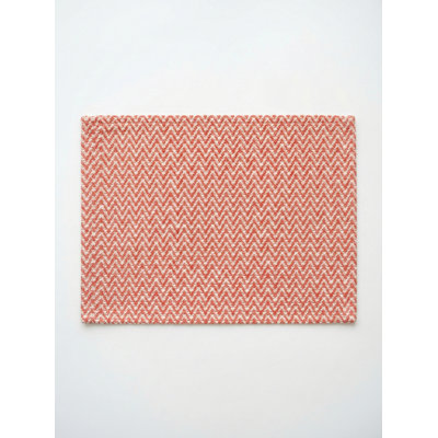 Polished Pink Herringbone Bay Indoor Outdoor Placemat