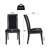 LUMERA Collection Upholstered Parsons Dining Chair with Nailhead Trim, High Back Faux Leather Side Chair, Black-1840521164