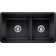 Precis SILGRANIT 33" 60/40 Reversible Double Bowl Undermount Kitchen Sink with Low Divide
