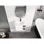 Meuble-lavabo mural 24 po avec lavabo en céramique blanche, porte à fermeture en douceur, 45 poignées cachées, emballage Kd, meuble-lavabo en contreplaqué, fonction, base