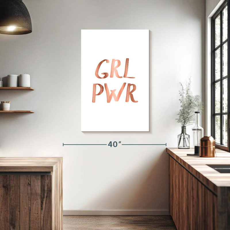 Girl Power Rose Gold, 39" H x 26" W