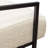 Luxe Accent Chair In Bone Boucle Textured Fabric With Black Powder Coat Frame