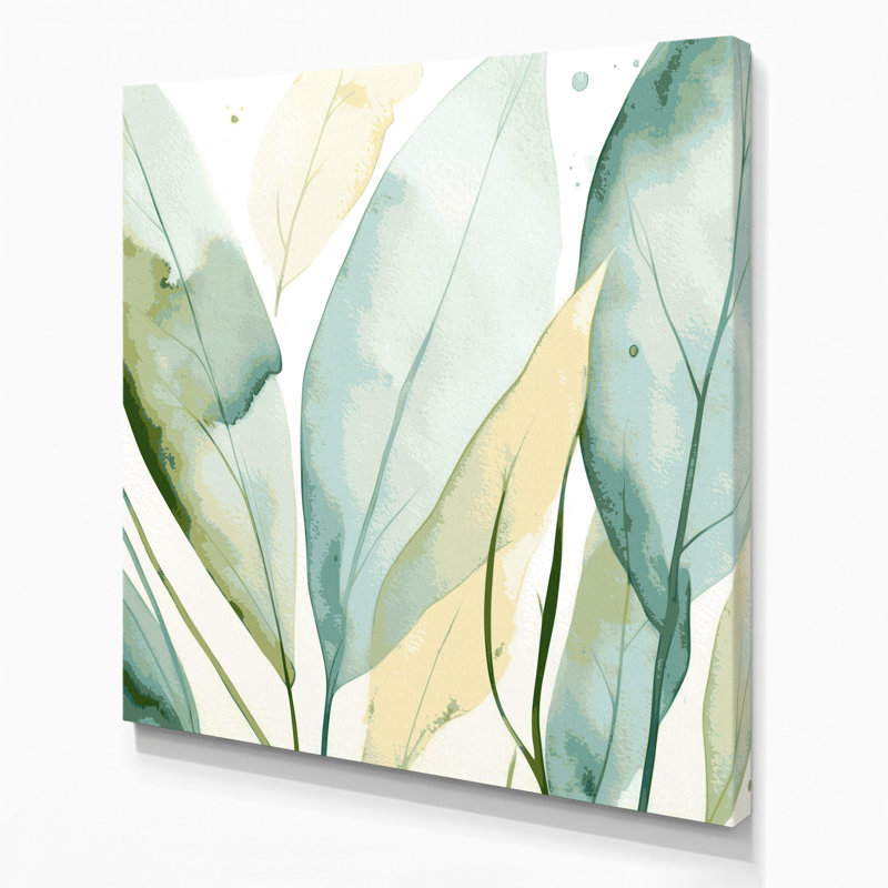 «Thanksgiving Minimalist Leaf Designs», art mural sur toile blanche, H 12 po x l 12 po