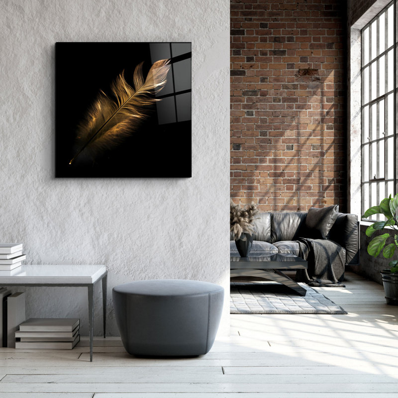 Élégante peinture décorative en verre trempé, 40 x 40 po | 100% verre trempé, épaisseur: 0,16 pouce | Impression UV pour des couleurs éclatantes et une durabilité | Parfait pour la décoration intérieure et les amateurs d'art