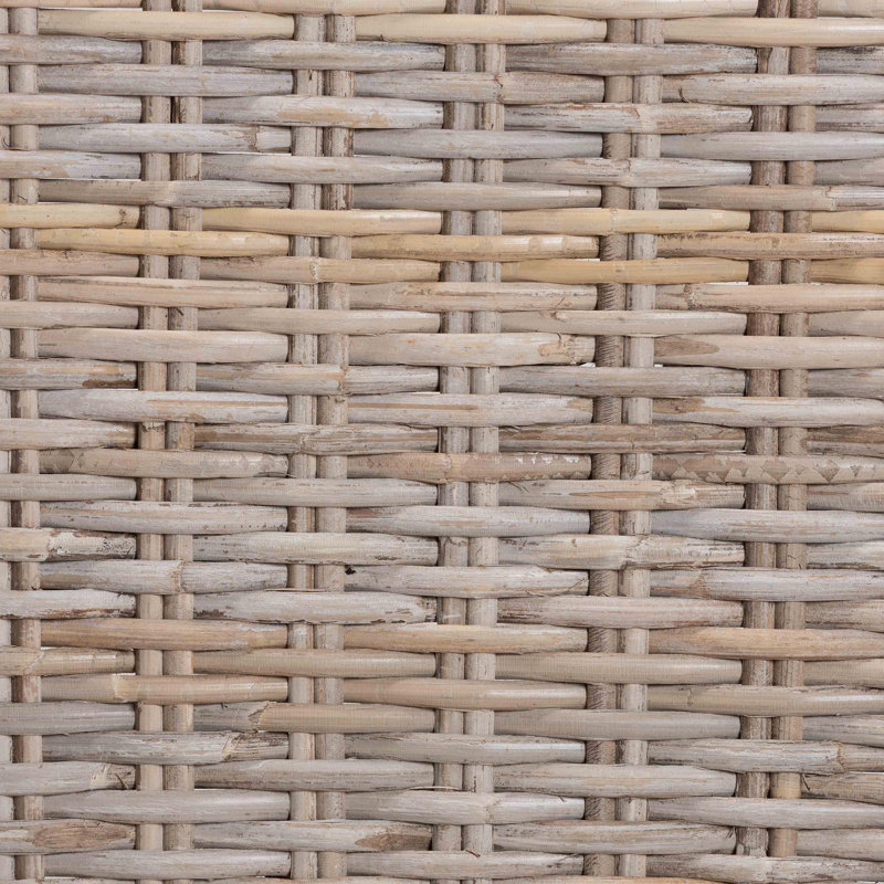 Tabouret de comptoir avec coussin évasé en osier tissé à la main bali & pari Niesha Kubu