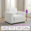 Fauteuil d'appoint en chenille robuste FSedeo avec coussin en mousse viscoélastique de 7 pouces, pieds en bois massif-1786172709