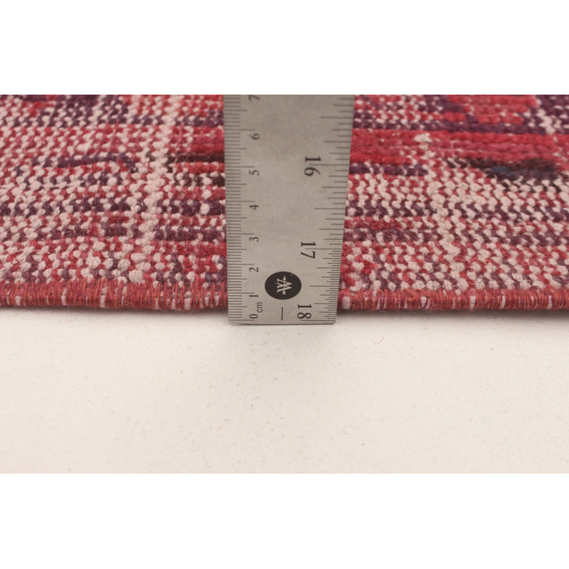 Odor One-of-a-Kind 6'9" X 9'3" 2000s Wool Area Rug in Dark Red