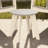 Outdoor Round 18" End Table, White-271292867