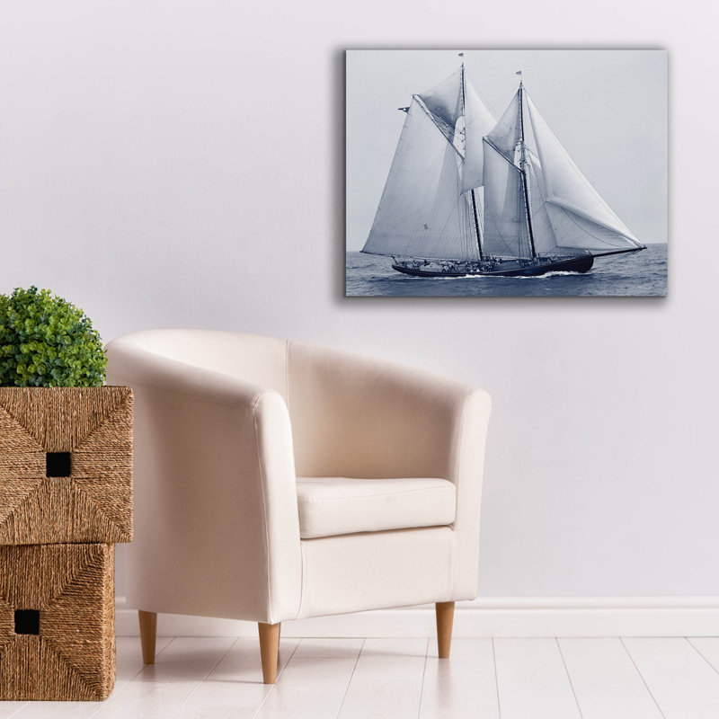 "Indigo Yacht 4" par Stellar Design Studio, H 26 po x l 34 po x P 1,5 po