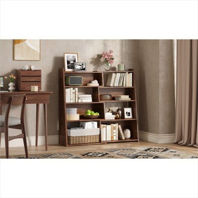 Comme sur la photo 47, bibliothèque à quatre niveaux pour chambre et salon, détails en céramique