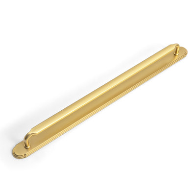 12.6'' Inch Center To Center Bar Pull With G014 Backplate Multipack-Brushed Gold