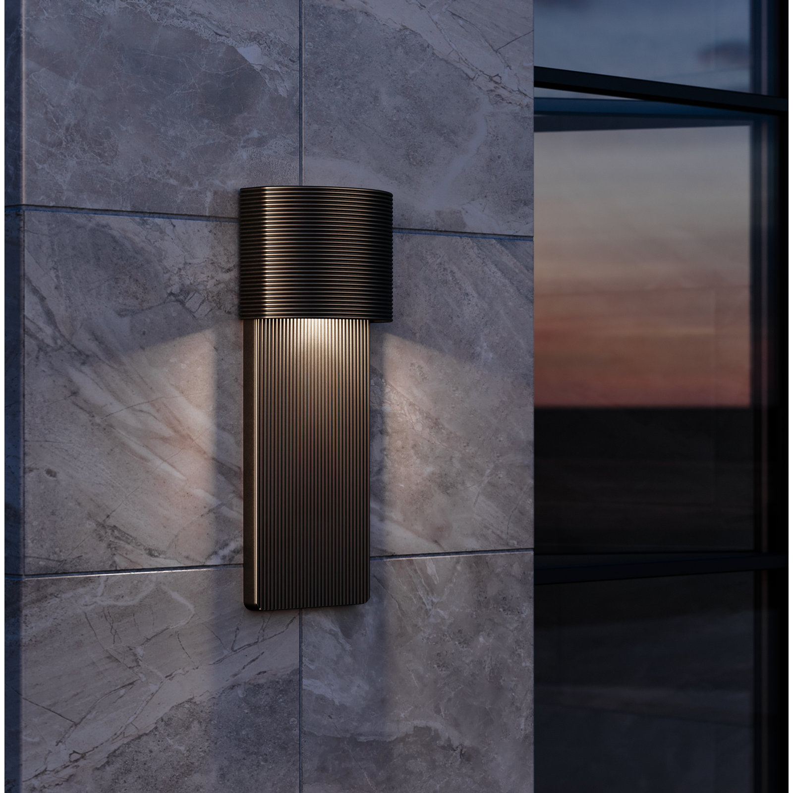 Tempe 1 Light Wall Sconce, Black, 17" H x 6.75" W x 3.5" D