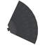 Base de parasol décalée en PEHD remplissable en noir classique avec assemblage en quatre pièces et roues intégrées