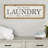 Metal Laundry Sign White Wall Decor