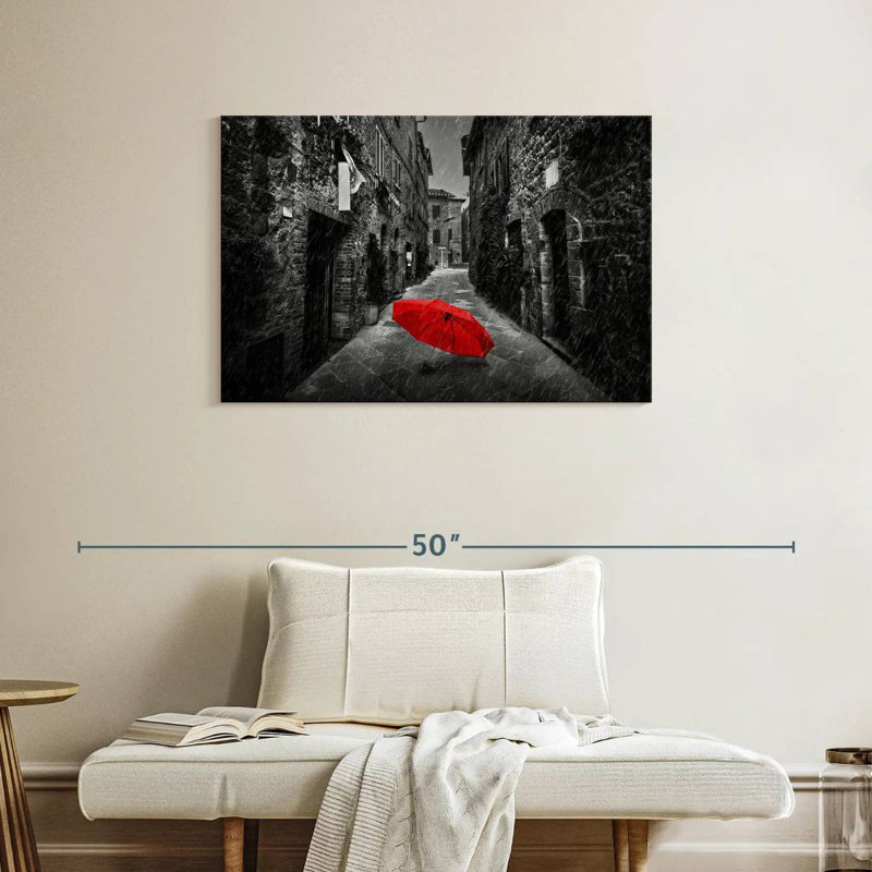 Kerner Red Umbrella Pop, 24" H x 36" W