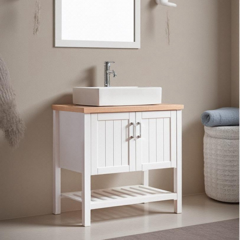 Meuble-lavabo sur pied 36 po avec lavabo en céramique